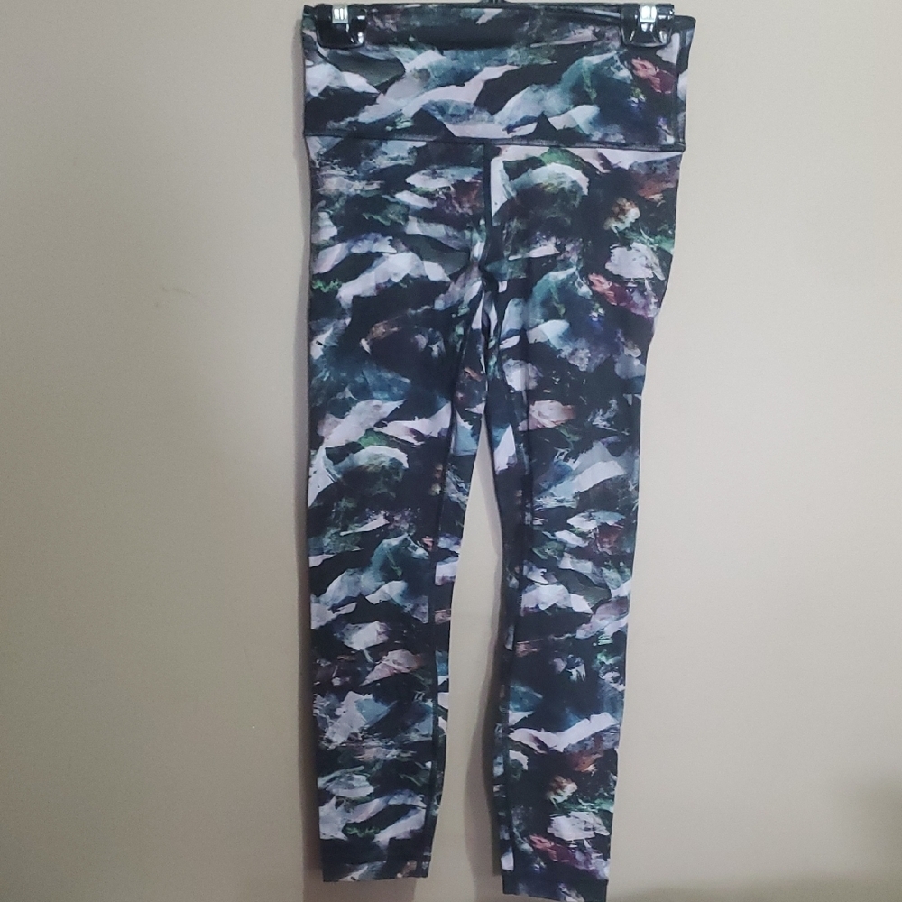 Lululemon High Rise Wunder Under Spring Bloom Multi Color Leggings Size 6